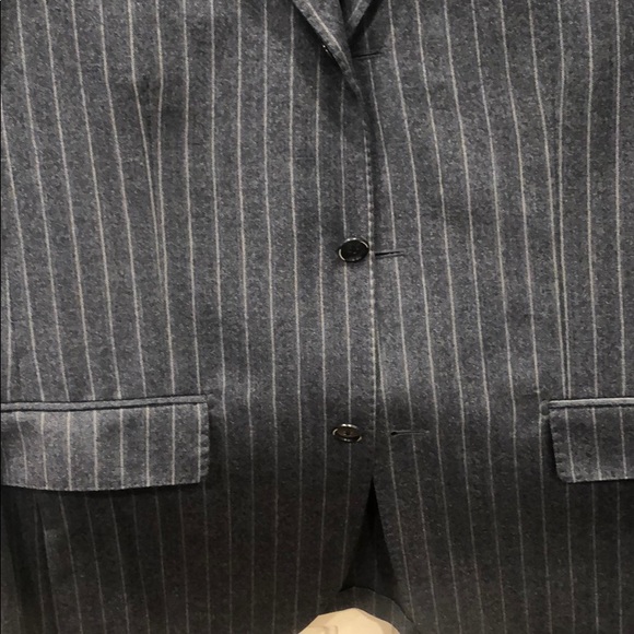 Italian blue/charcoal pin unconstructed wool clean - Picture 3 of 15